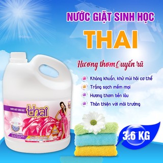  Nước Giặt Sinh Học THAI Can 3600gr Giặt Sạch Thơm Lâu An Toàn Cho Da 