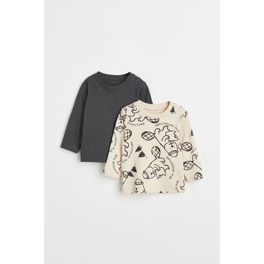 Set 2 áo cotton HM AUTH cho bé trai