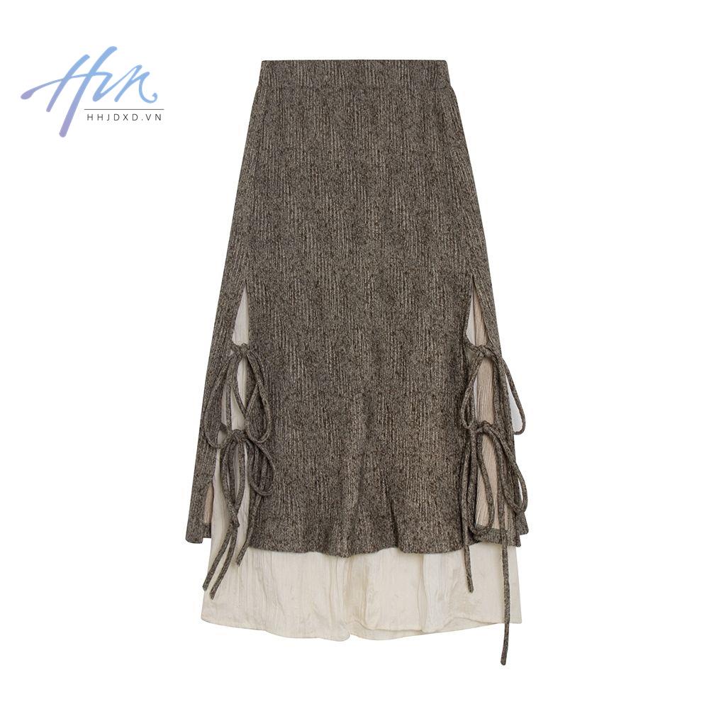 Chân Váy Nhung Lưng Cao Phong Cách Retro Thời Trang Thu Đông Mới 2022 Dành Cho Nữ