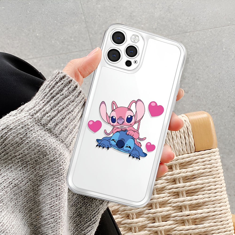 Ốp Điện Thoại Kiểu Khung Ảnh In Hình Trái Tim / stitch Cho iphone 14ProMax 14pro 13 11 12 7 Plus X XR