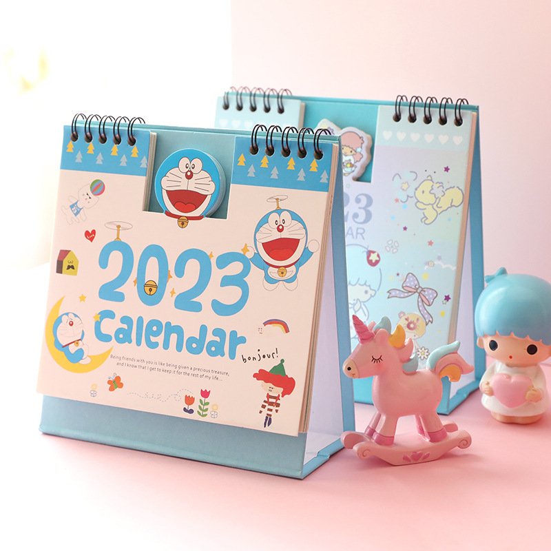 2023 Lịch Để Bàn 2023 Vuông Mặt Sau Dùng Ghi Chú Tiện Lợi Tặng Kèm Sticker Dán