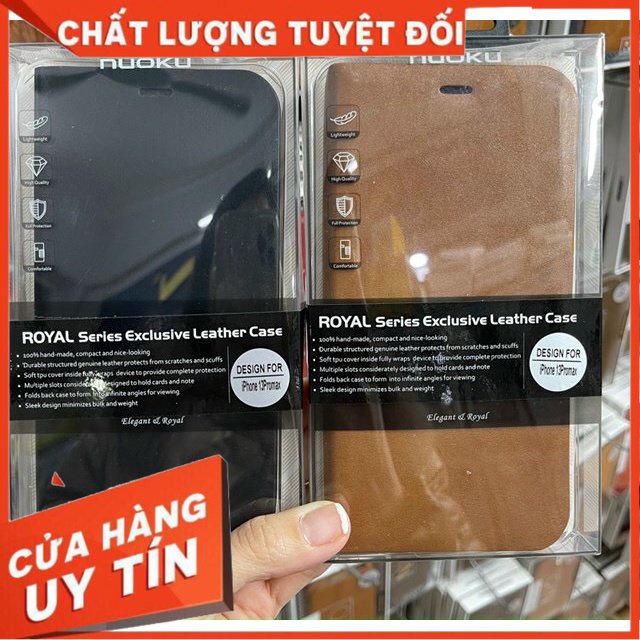 Bao da dạng ví có khe card visit NUOKU GENTLE LEATHER IPhone 11/IPhone 11 pro/IPhone 11 Pro Max/12 P