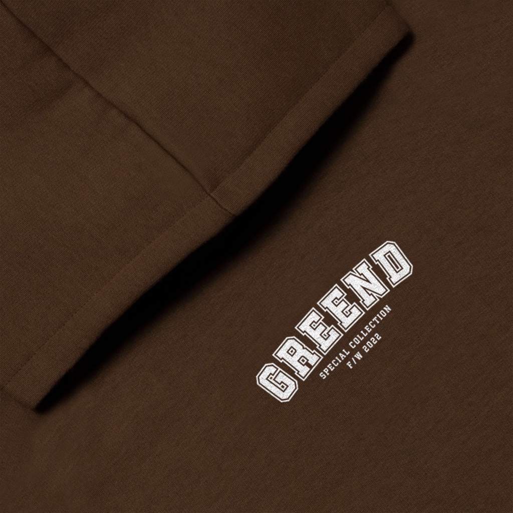 Áo Hoodie GREEND basic Brown Color