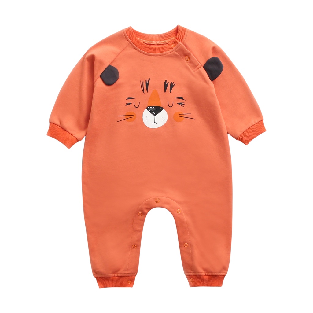 Sanlutoz Tuỳ tiện Em bé Trai Cô gái Rompers Dễ thương In ấn Bông Mùa thu