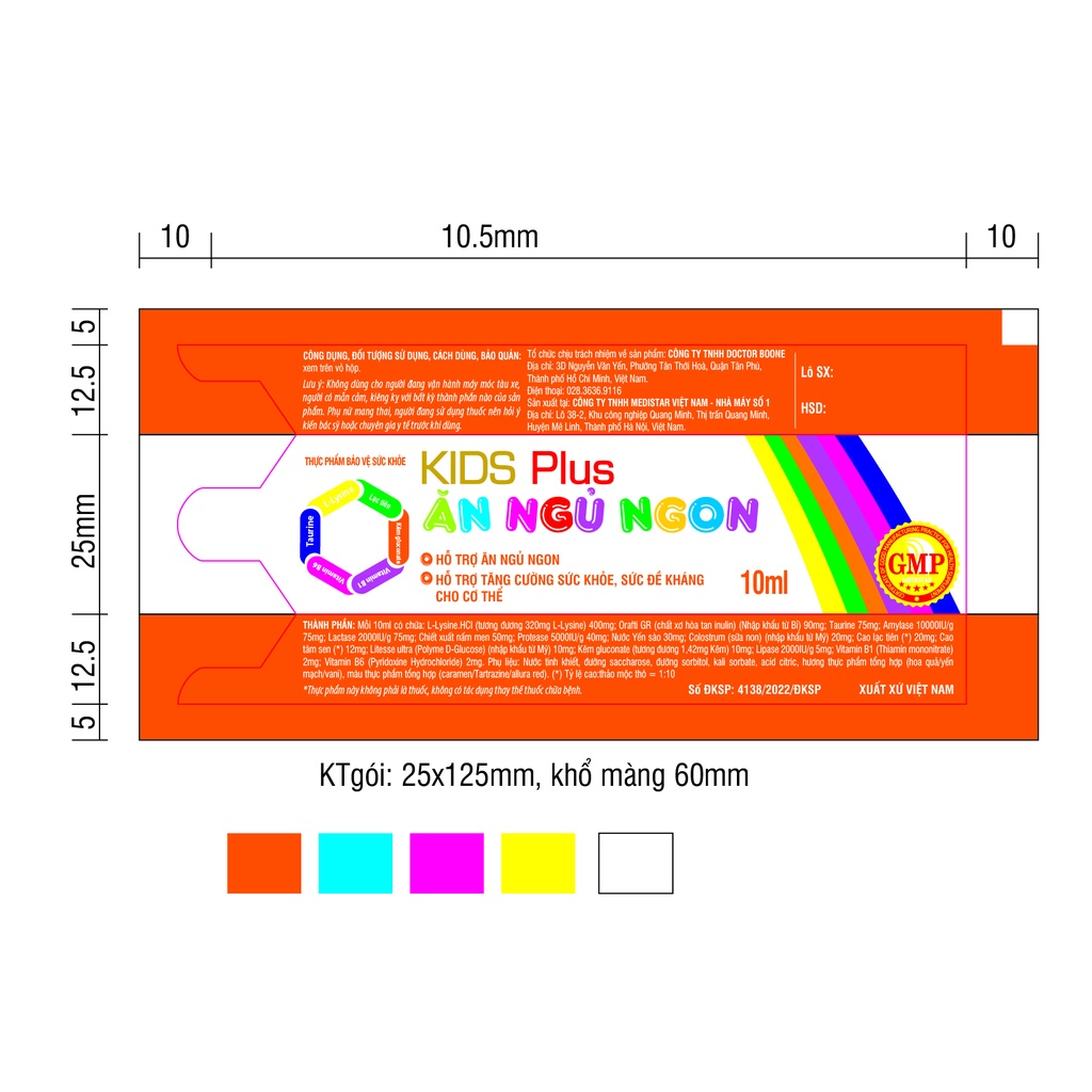 [ Chính Hãng ] Siro ăn ngon ngủ ngon - KIDS PLUS ĂN NGỦ NGON (Hộp 20 gói x 5ml)