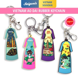 Móc khóa dẻo Việt Nam hình ảnh Áo dài thành phố Hồ Chí Minh Hà Nội Huế Biển kèm móc cài lobster