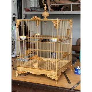 Lồng chim chào mào tre hoa mai chạm 28 chi tiết - mẫu tang giật cấp - hàng nguội kỹ - nét - đẹp - lồng chim tony store