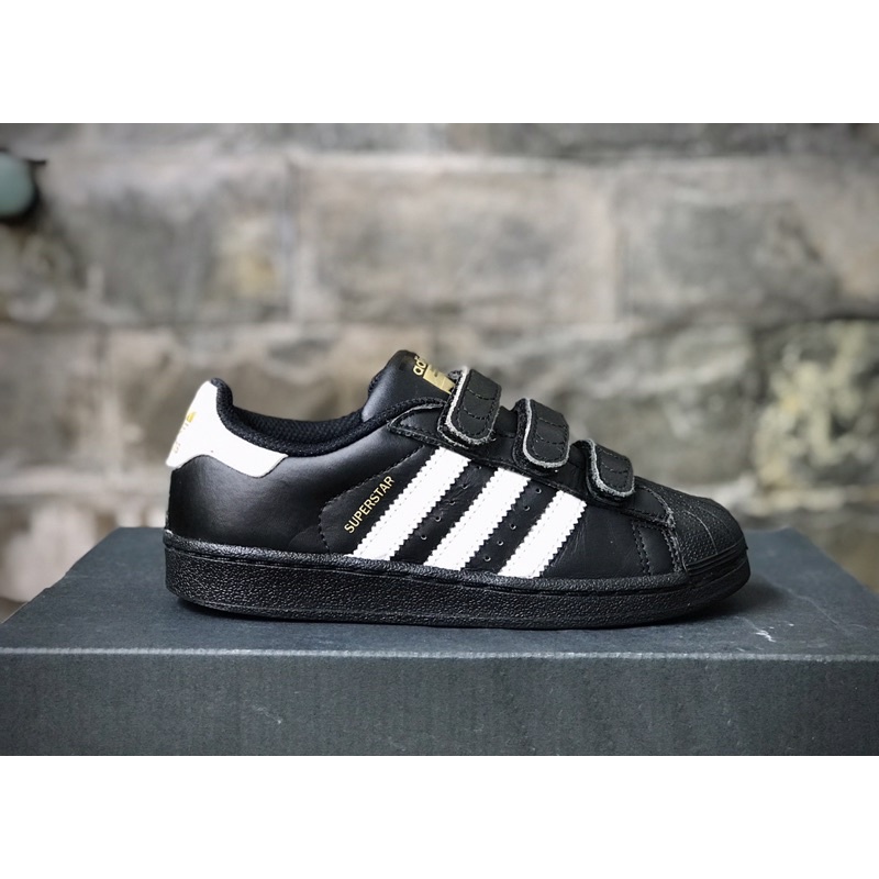 Giày Adidas superstar Đen cho bé -size 31