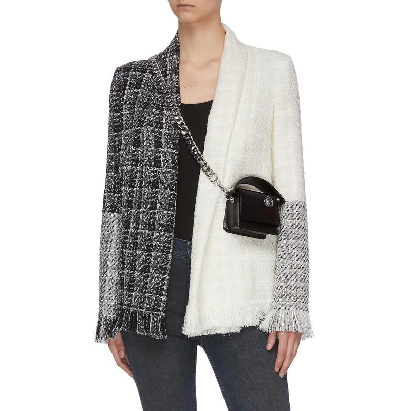 Túi Đeo Chéo Mini Hình Vuông Dày Dặn Phối Dây Xích Thời Trang