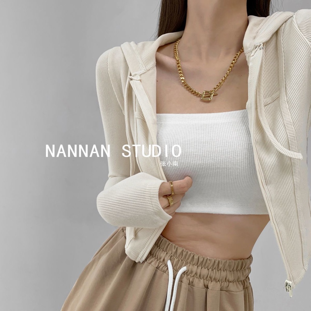 Áo Khoác Chống Nắng Bằng Lụa Lạnh Tay Dài Eo Cao Có Khóa Kéo Phong Cách Âu Mỹ Cho Nữ