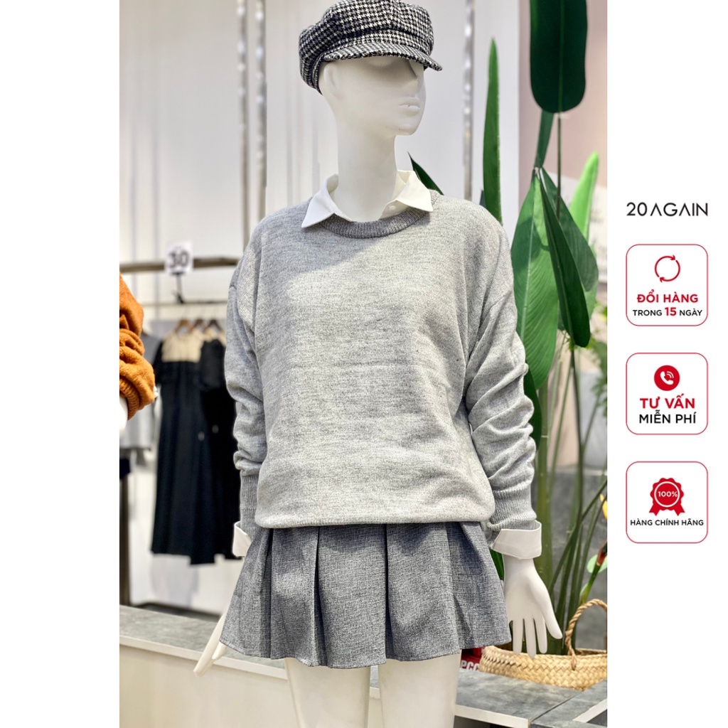 Áo len dài tay 20Again, thiết kế over size năng động cá tính trẻ trung ALA0084