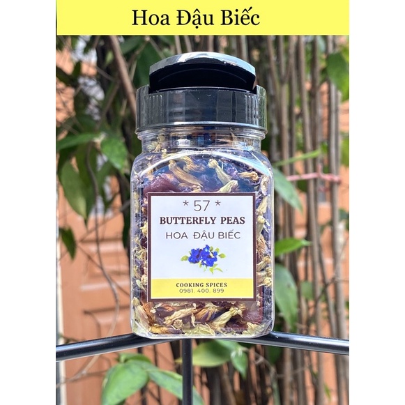 [ Hũ 120ml ] Hoa Đậu Biếc sấy khô ( Butterfly Peas ) dùng pha trà