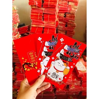 Set 10 bao lì xì chibi phản quang ( giao màu ngẫu nhiên)