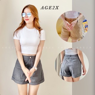 Quần Short Lưng cao ống rộng, siêu hack dáng hot trend 2022 chính hãng AGE2X