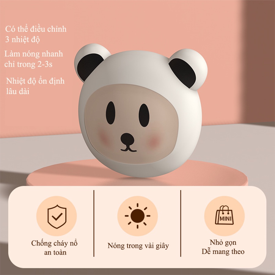 Máy sưởi ấm mini cầm tay nhỏ gọn sưởi ấm lâu dung lượng pin 1000mAh