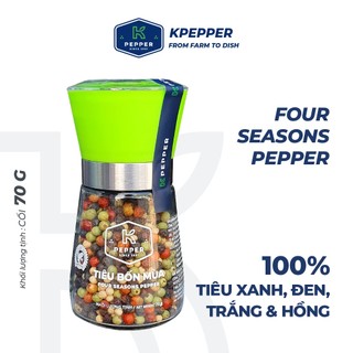 Tiêu Bốn Mùa Sấy Lạnh K-Pepper 70G Tích Hợp Cối Xay Tiêu Tiện Dụng