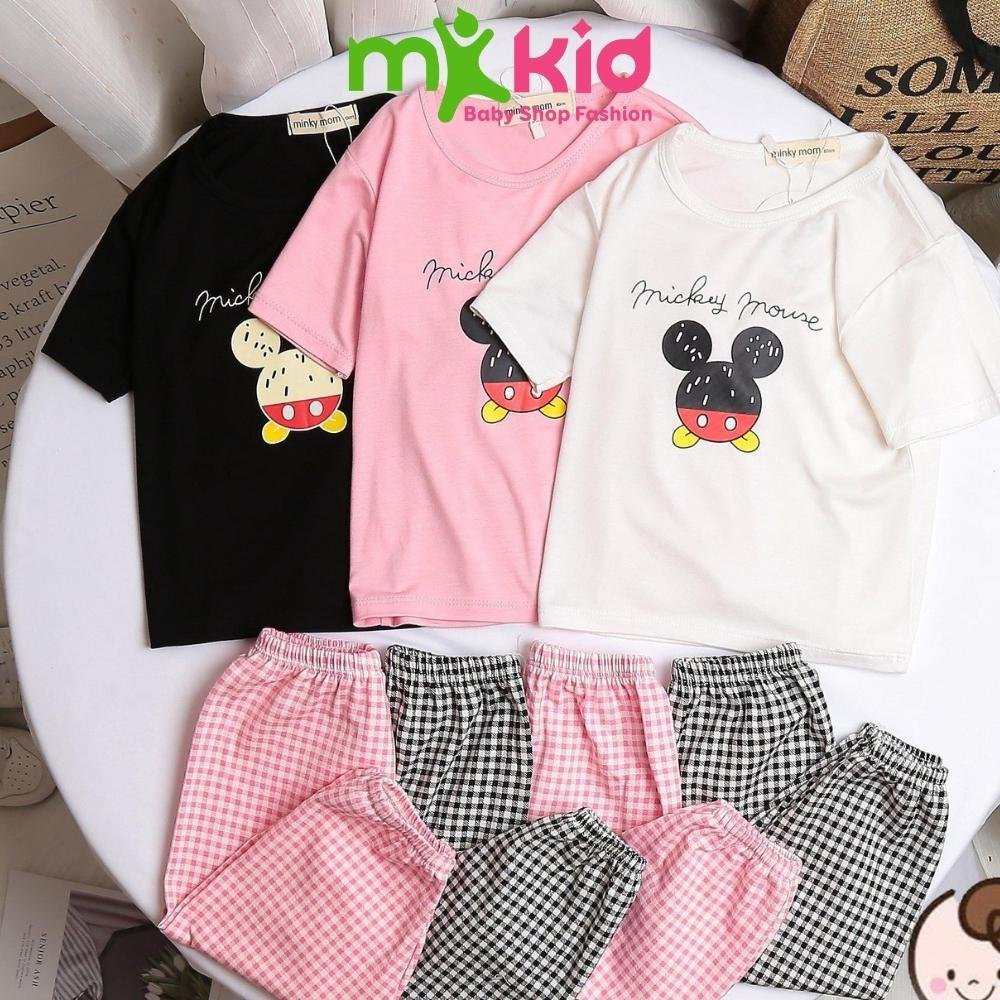 Quần áo trẻ em MK KID cho bé trai bé gái từ 6-26kg💖Bộ Tay Ngắn Quần Dài Sọc Kẻ Mới Dễ Thương cho bé