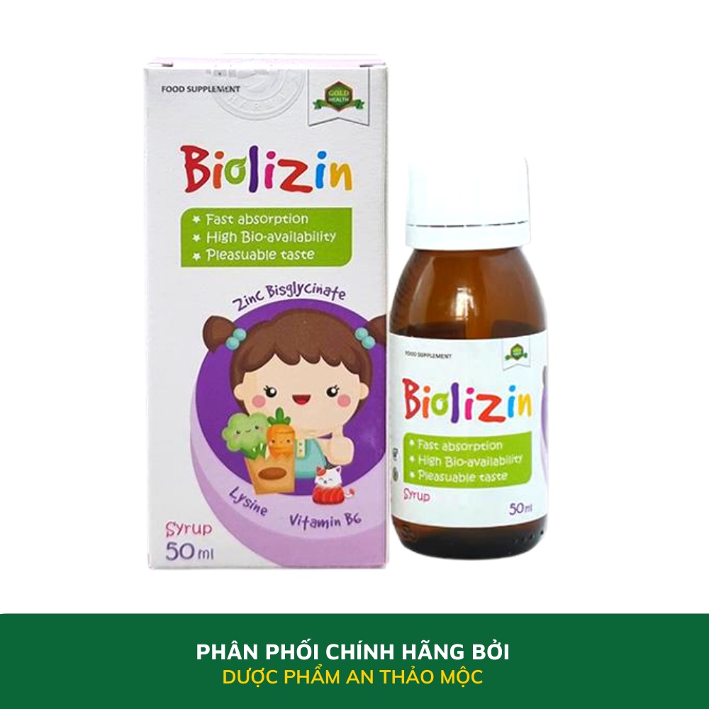 Siro Kẽm Biolizin Mediusa bổ sung lysine và vitamin b6 giúp bé ăn ngon tăng cường sức đề kháng hệ miễn dịch tự nhiên