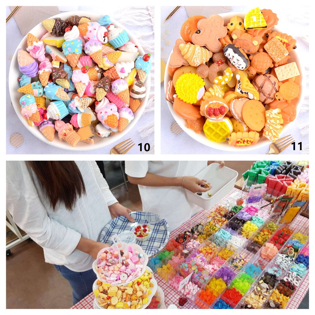 Mô hình thức ăn mini làm đồ DIY, đồ trang trí dễ thương