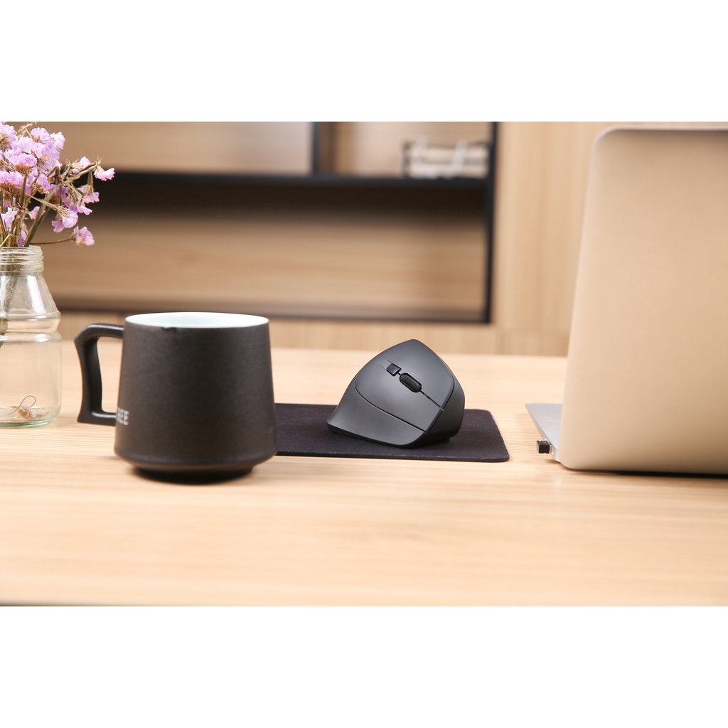 Chuột công thái học không dây DAREU LM108B Đen / Trắng