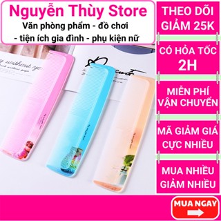 Lược chải tóc mẫu đẹp răng to và răng nhỏ họa tiết màu sắc cực đẹp giá rẻ