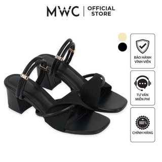 Giày MWC 4159 - Giày Sandal Cao Gót Quai Chéo Đế Vuông 5CM Trẻ Trung Thanh Lịch
