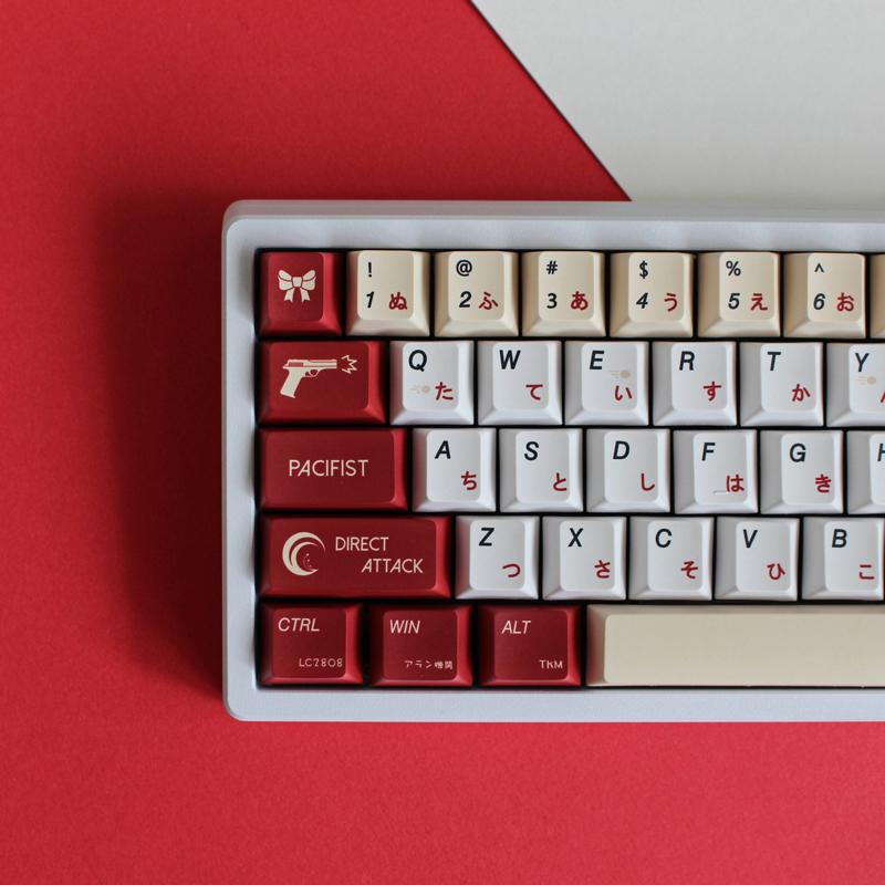 Bộ keycap cherry Lycoris Recoil nhựa PBT cao cấp 139 phím dày 1,4mm - Kicap