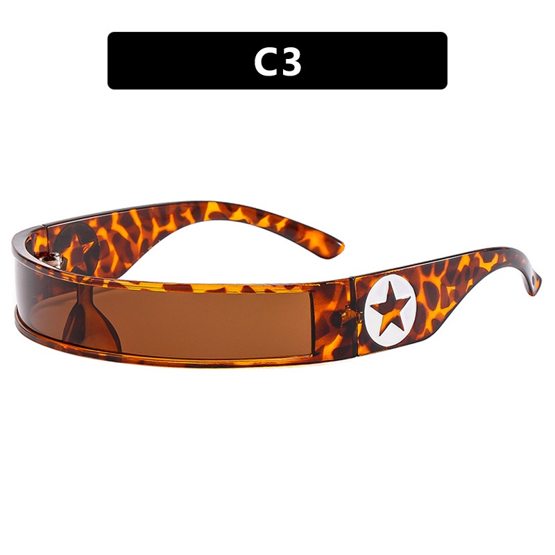COD  Kính Râm Liền Thân Gọng Hẹp Hình Ngôi Sao Năm Cánh Phong Cách Mới 2022 Bungee Y2K Millennium Spice Girl Future