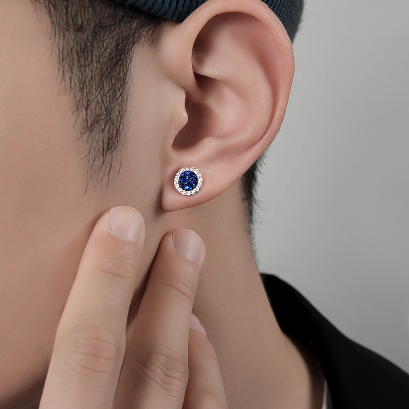 Khuyên Tai Bạc 925 Phong Cách Mới Đơn Giản Độc Đáo Cho Nam