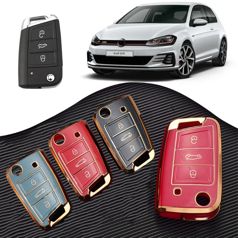 Vỏ Bọc Chìa Khóa Xe Hơi Bằng TPU Mềm Chất Lượng Cao Chống Rơi Cho Volkswagen Golf