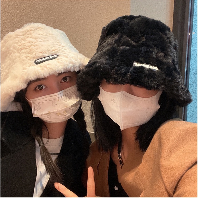 Mũ nón bucket nữ Hàn Quốc chất lông cừu ấm áp đẹp mùa đông thời trang phong cách vintage, quà tặng bạn nữ người thân ý n