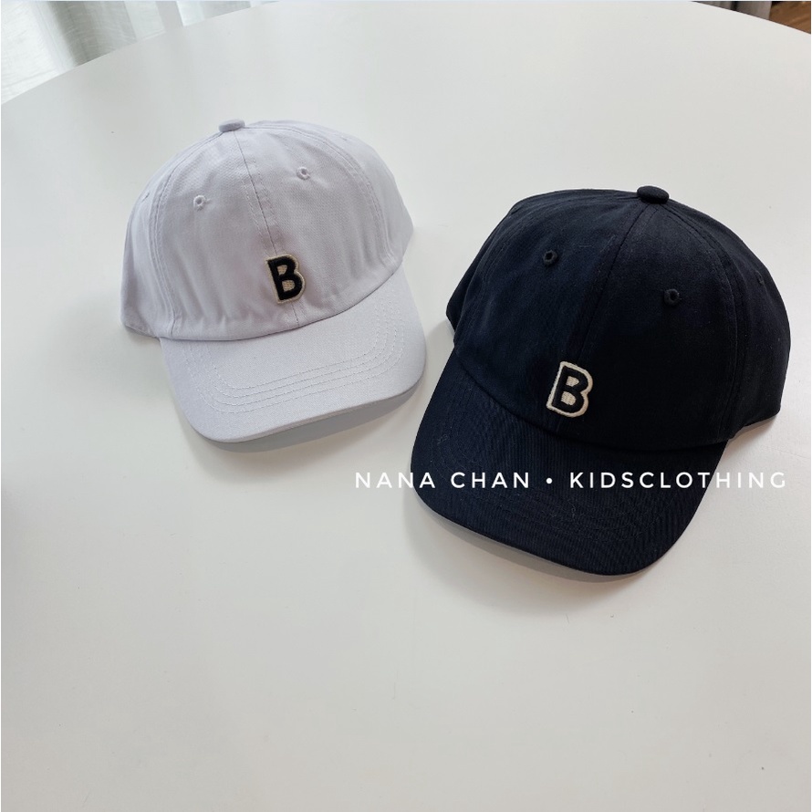 Mũ lưỡi trai chữ B màu pastel cho bé - M080, phụ kiện thời trang cá tính thu đông 2022