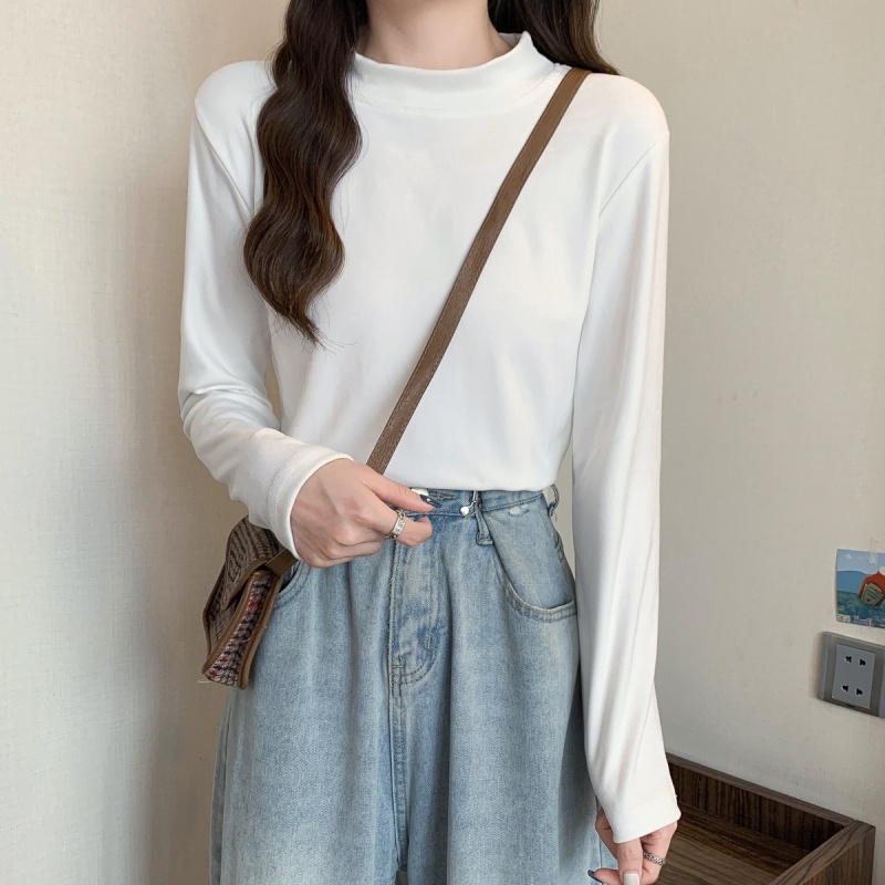 Áo Sweater Cổ Cao Mềm Mại Thời Trang Mùa Thu Hàn Quốc 2022 Cho Nữ