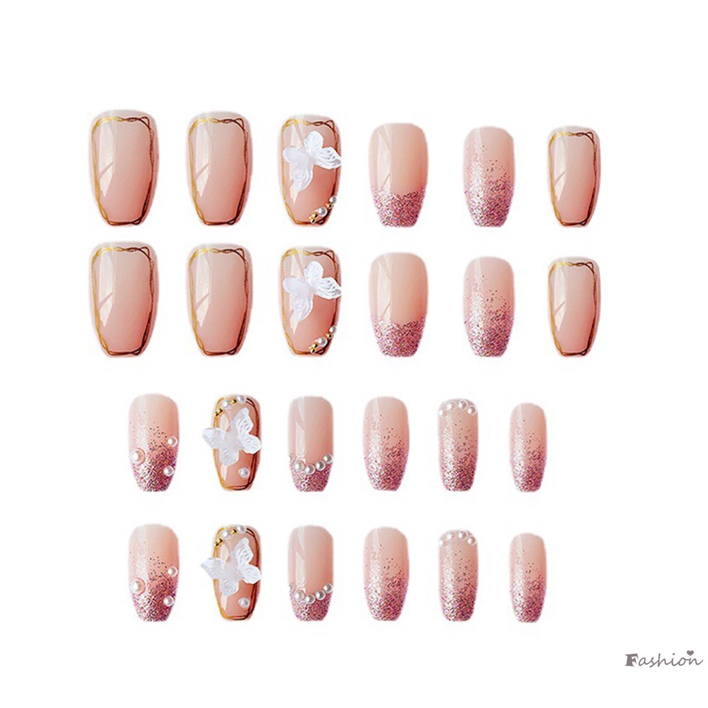 Móng Tay Giả Bằng ABS Màu Hồng Sáng Nhẹ Nhàng Dễ Sử Dụng Cho Mọi Tông Màu Da