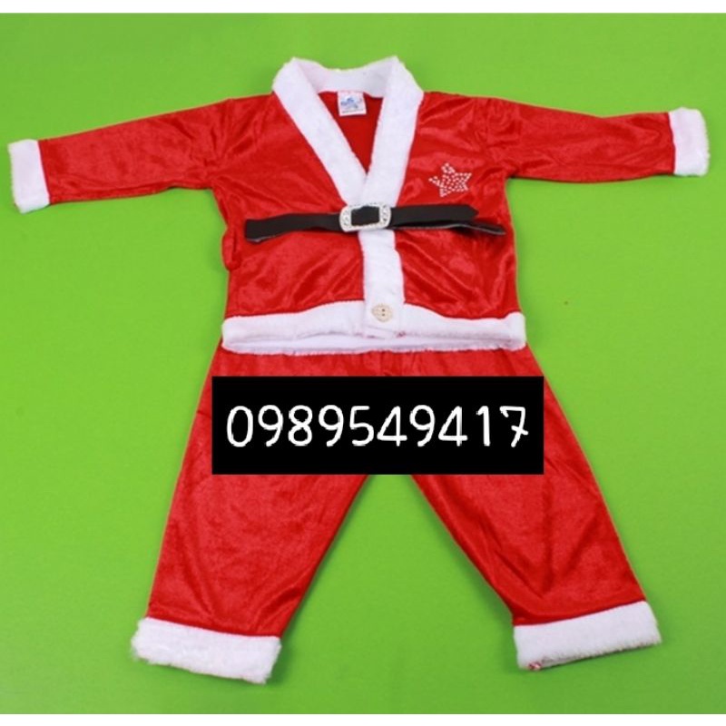 Bộ quần áo noel cho bé nam, chất liệu vải nhung siêu mềm mịn,dày dăn