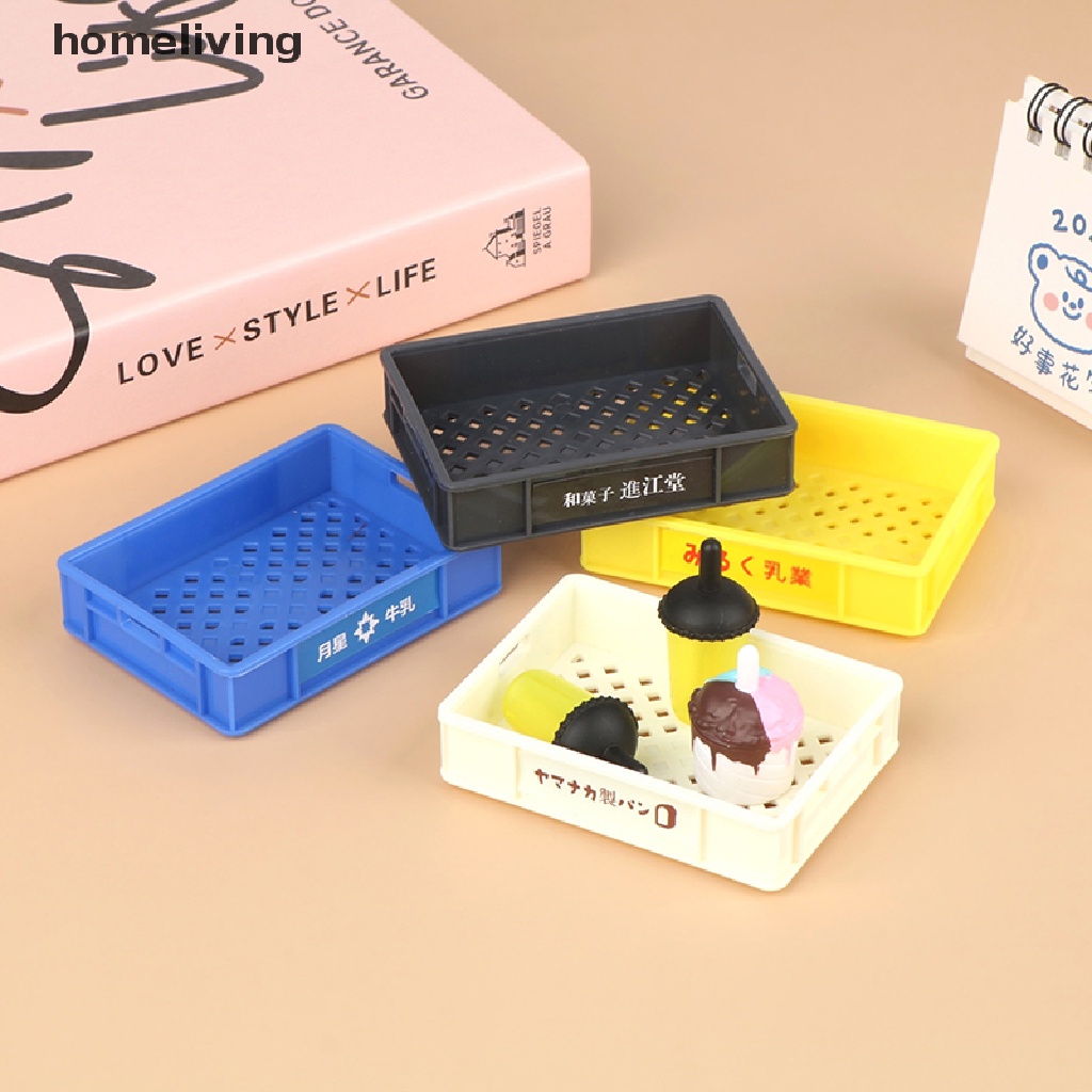 1 Giỏ Bánh Mì Đựng Sữa Mô Hình Đồ Chơi Trang Trí Nhà Búp Bê