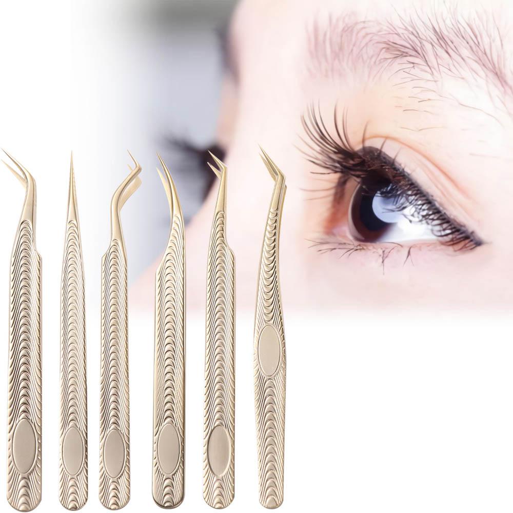 Nhíp Kẹp Lông Mi / Lông Mày Giả Dạng Thẳng / Cong Bằng Thép Không Gỉ DIY