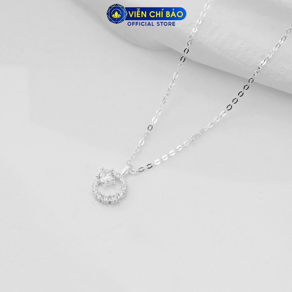 Dây chuyền bạc nữ Mặt trăng khuyết đính đá chất liệu bạc 925 thời trang phụ kiện trang sức nữ Viễn Chí Bảo D400139x