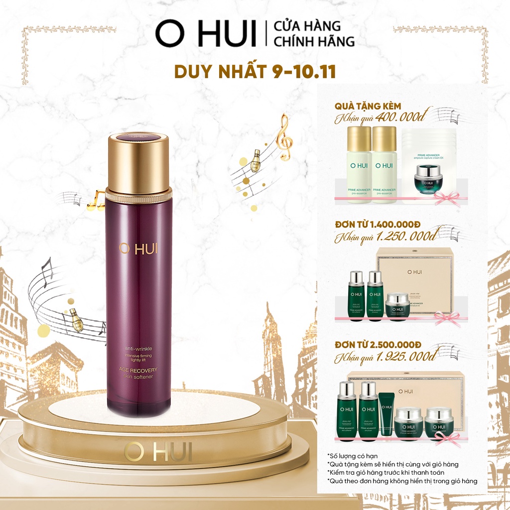 Nước cân bằng cải thiện nếp nhăn OHUI Age Recovery Skin Softener 150ml