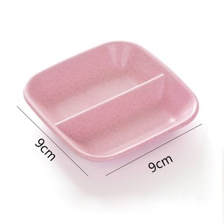 Đĩa đựng gia vị 2 ngăn bằng lúa mạch