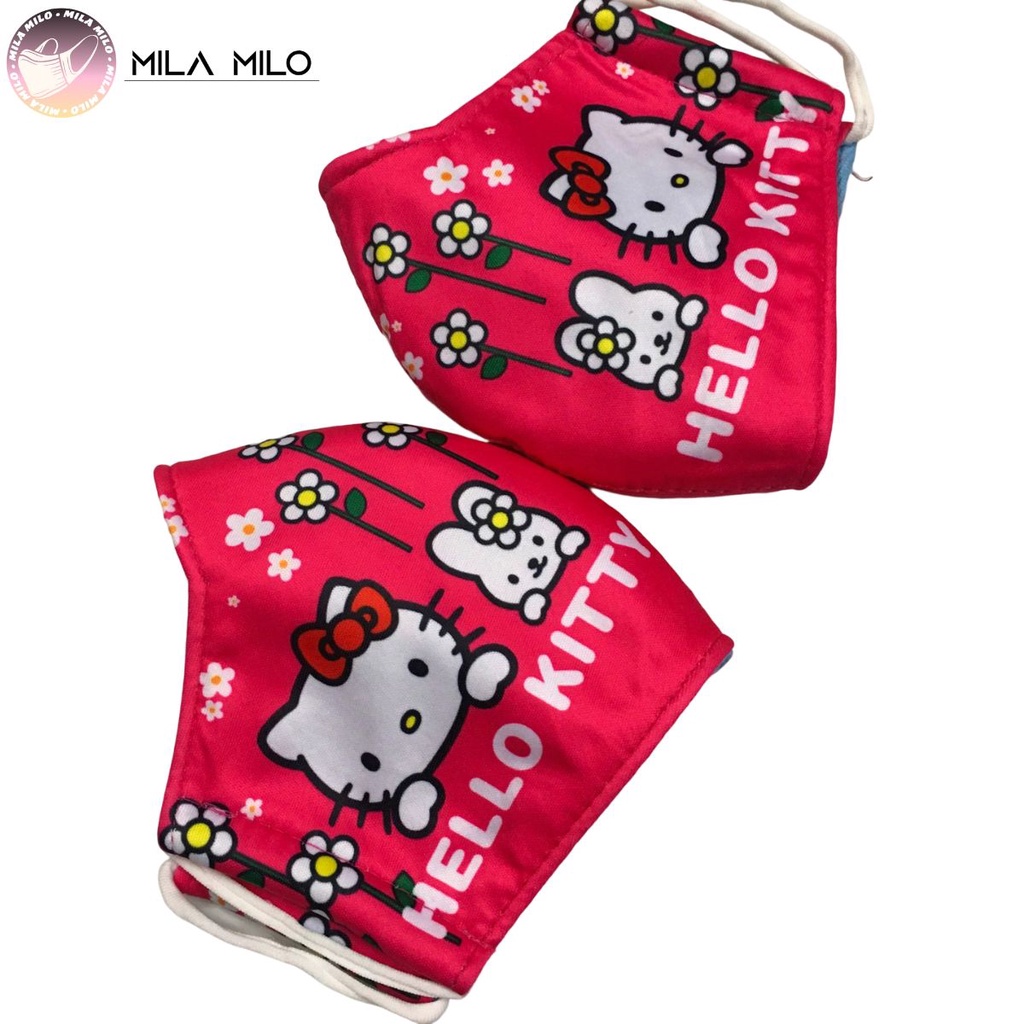 Khẩu trang vải cho bé 2-10 tuổi hình người nhện spiderman kitty cars - Khẩu trang vải trẻ em 3 lớp cao cấp