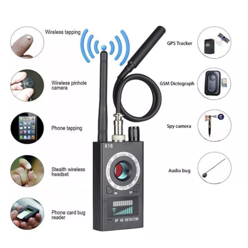 Máy Dò Sóng K18,Thiết Bị Dò Phát Hiện Máy Định Vị Nghe Lén Nghe Trộm, Máy Dò Sóng Ngắn Phát Hiện Camera Theo Dõi,G.PSS