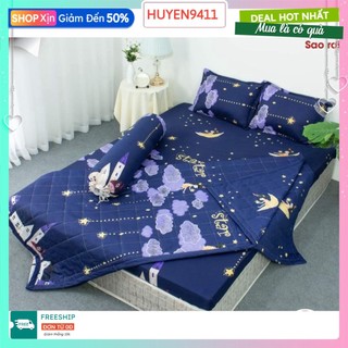 Ga trải giường bo chun xunh quanh[kích thước 1m6x2m]có bán thêm vỏ gối nằm[mẫu sao rơi]