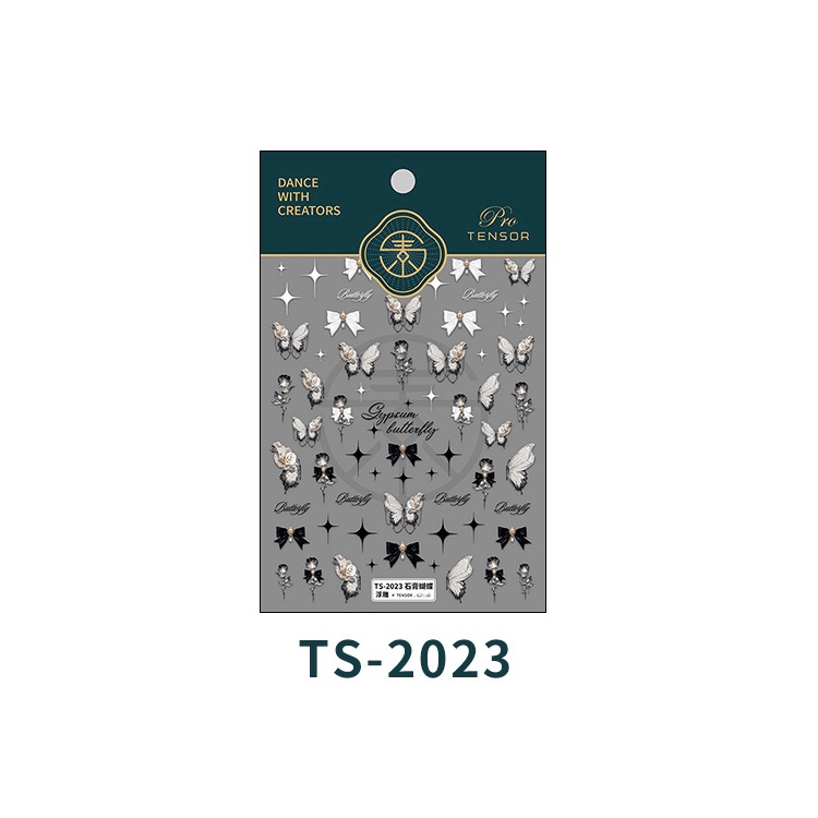 Miếng Dán Trang Trí Móng Tay 5D Hình Bướm Thạch Cao TS-2022
