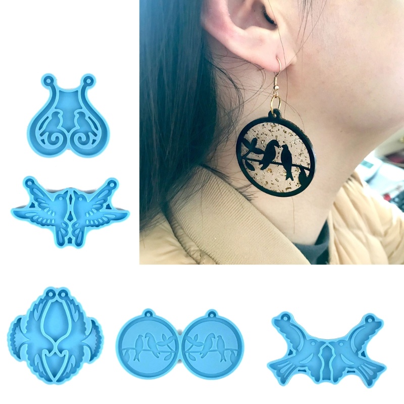 Khuôn Silicone Làm Móc Khóa Hình Chú Chim Dễ Thương DIY