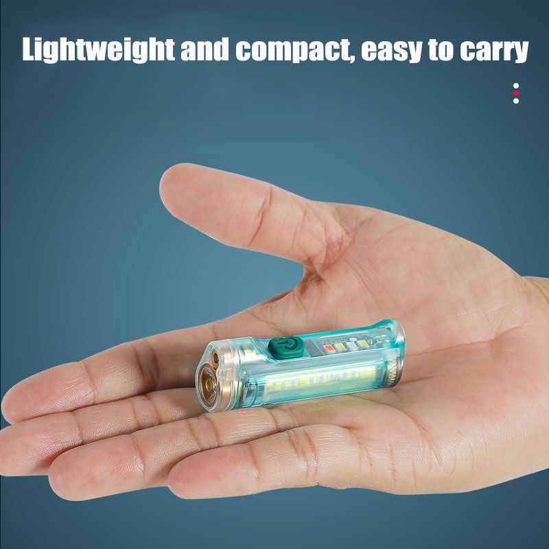 Móc Khóa Đèn Pin Laser Mini IPX6 Chống Nước Có Nam Châm Màu Đỏ