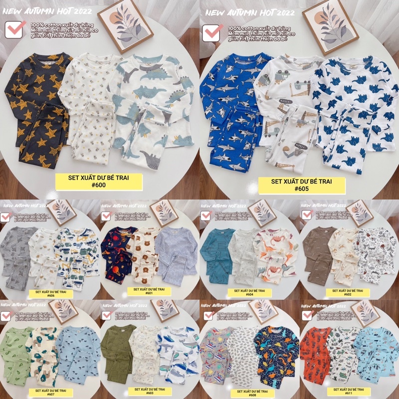 SET 3 BỘ XUẤT DƯ BÉ TRAI