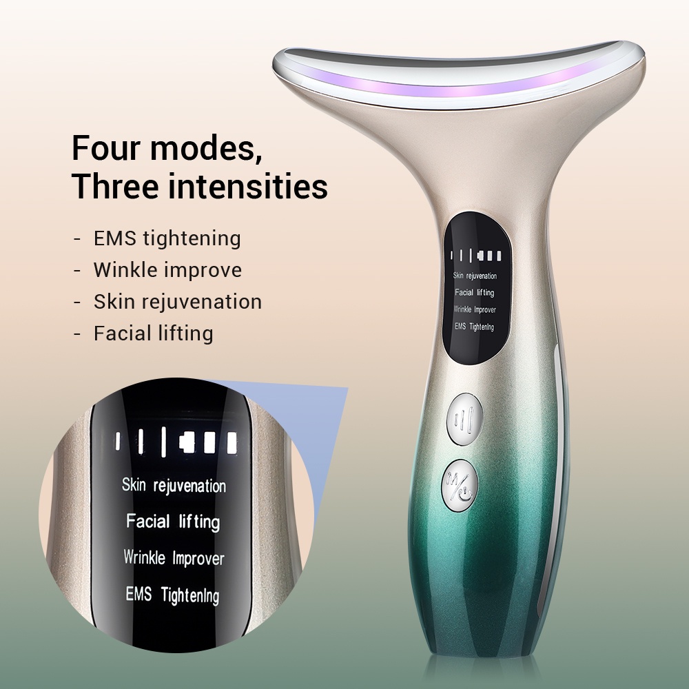 Máy massage nâng cơ mặt, Siêu Âm Sử Dụng Đèn LED Photon Làm Săn Chắc Da Mặt Và Cổ Chống Nếp Nhăn ,chống nhăn và trẻ hóa làn da massage làm săn chắc da nâng