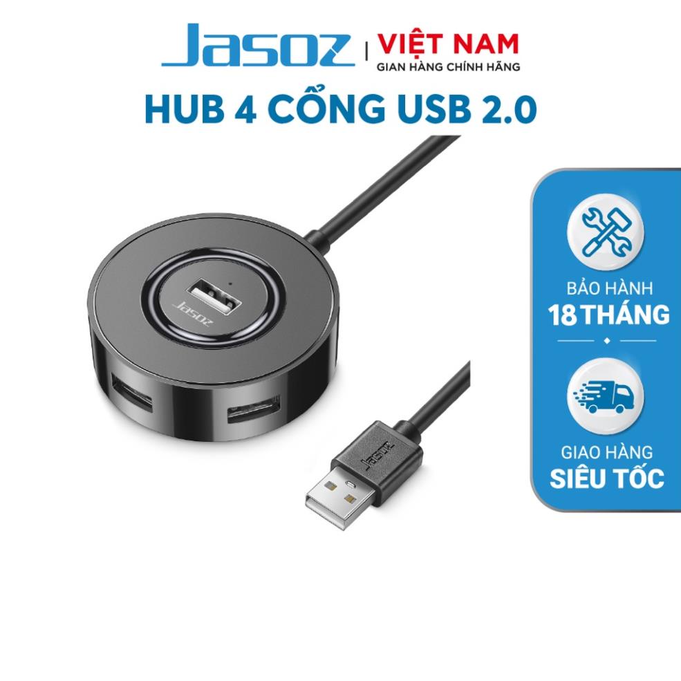 HUB 4 cổng USB 2.0 JASOZ F101 - Hàng chính hãng - Bảo hành 18 tháng.