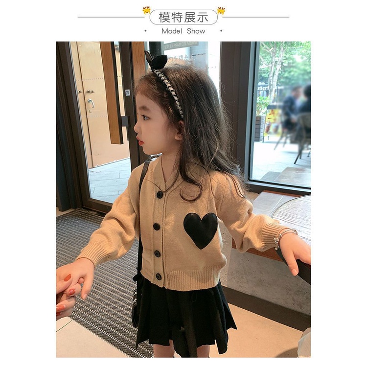 Áo Khoác Cardigan Len Dệt Kim Thời Trang Xuân Thu 2022 Cho Bé Gái